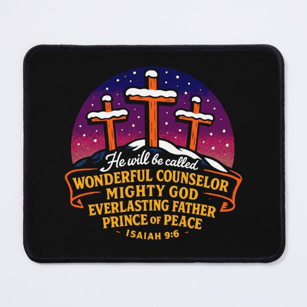 Item preview, Isaiah 9:6 Wonderful Counselor Mighty God Everlasting Father Prince of Peace designed and sold by plushism.