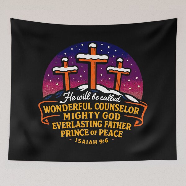 Item preview, Isaiah 9:6 Wonderful Counselor Mighty God Everlasting Father Prince of Peace designed and sold by plushism.