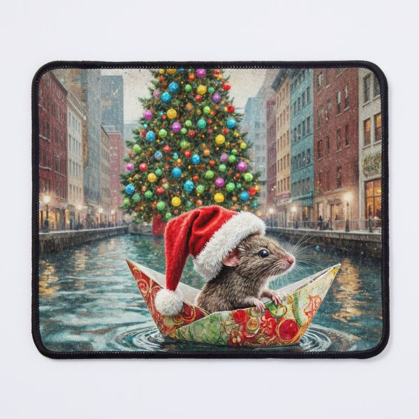 Item preview, Festive Rat Sailing an Origami Boat designed and sold by M-Y-A-R-T-.