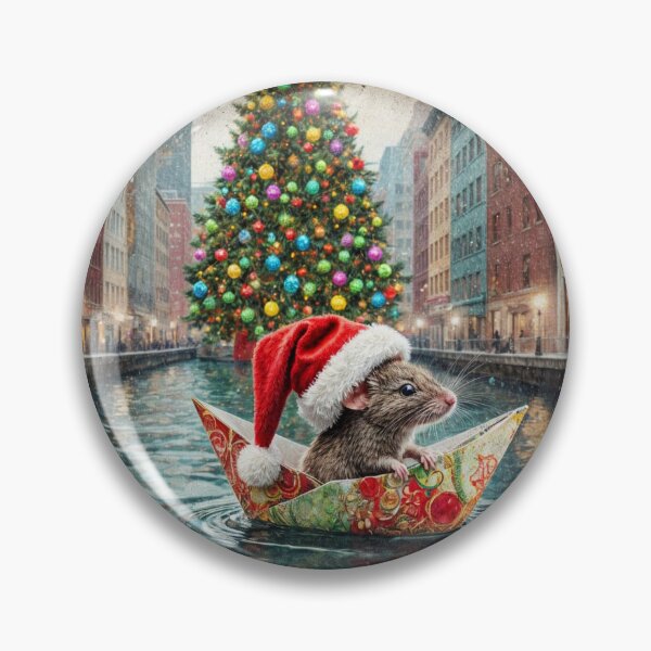 Item preview, Festive Rat Sailing an Origami Boat designed and sold by M-Y-A-R-T-.