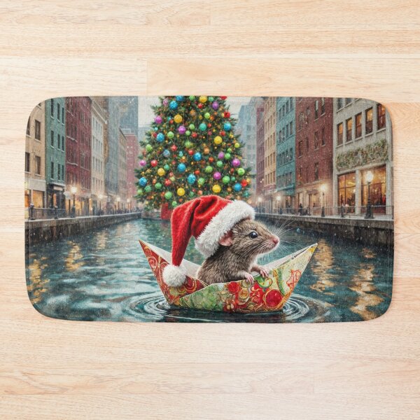 Item preview, Festive Rat Sailing an Origami Boat designed and sold by M-Y-A-R-T-.
