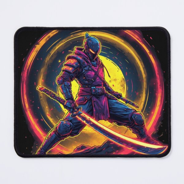 Item preview, Cyberpunk Victorious Warrior with Glowing Katana designed and sold by SweetRossel.