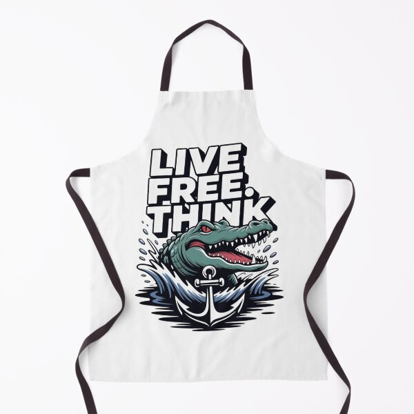 Item preview, Live Free Think Rebel Crocodile Grunge Art Gift designed and sold by chattsuede.
