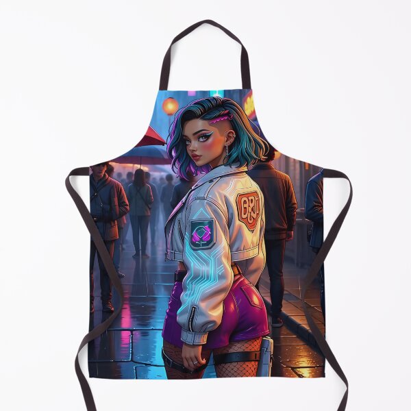 Item preview, Rebelde Callejera Cyberpunk – Retrato Moda Ciudad Nocturna Neón designed and sold by AiDigitalSanctum.