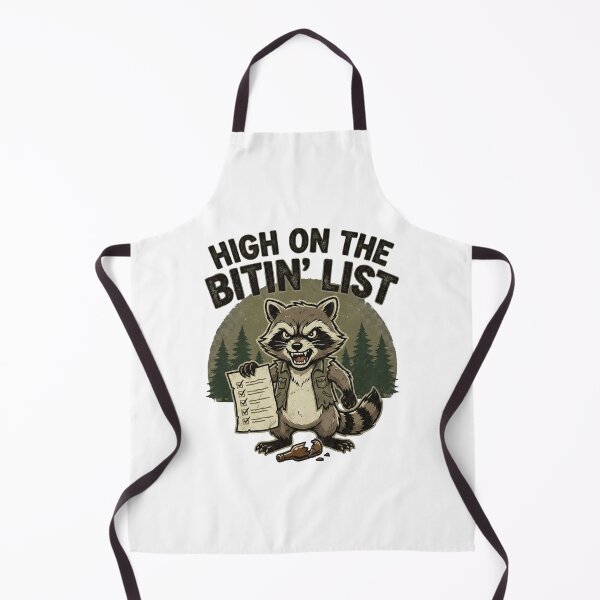 Item preview, Vintage Raccoon High On The Bitin' List Funny Gift designed and sold by chattsuede.