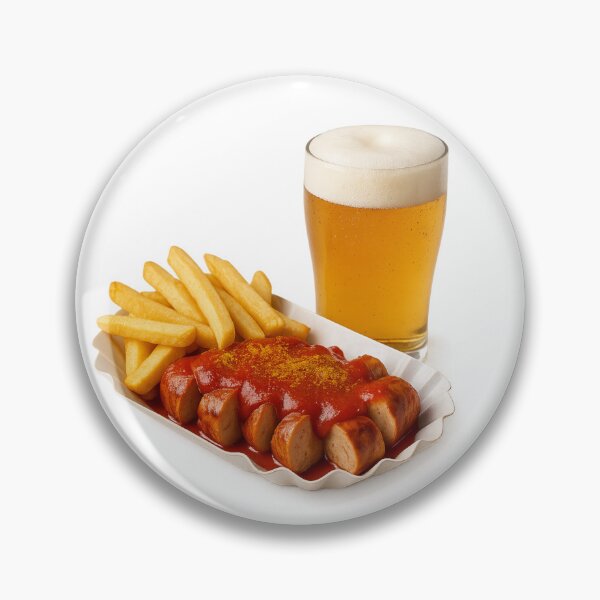 Item preview, Currywurst, fries and beer designed and sold by Wurstzeitshop.