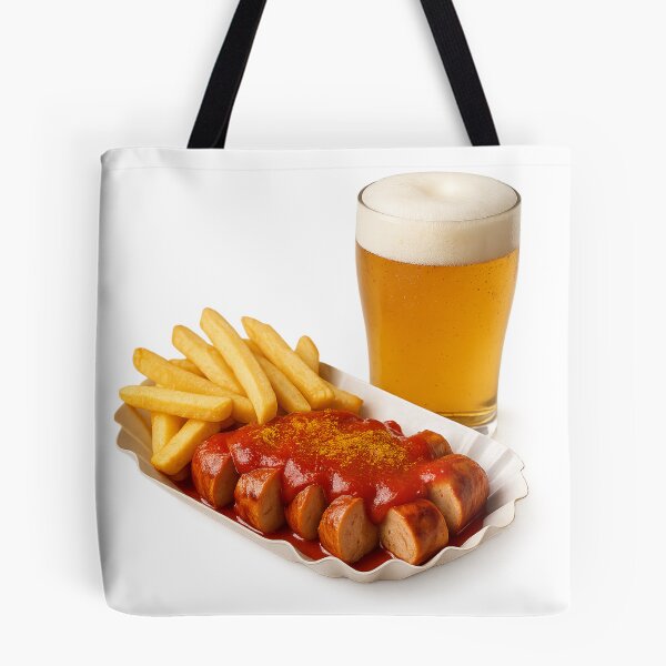 Item preview, Currywurst, fries and beer designed and sold by Wurstzeitshop.