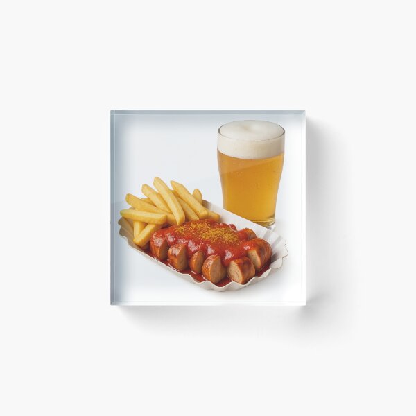 Item preview, Currywurst, fries and beer designed and sold by Wurstzeitshop.