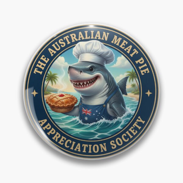 Item preview, The Meat Pie Shark designed and sold by The Australian Meat Pie Appreciation Society.