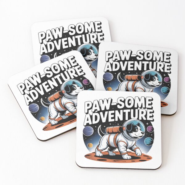 Item preview, Paw-some Adventure Cute Dog Astronaut Space Lover Gift designed and sold by chattsuede.