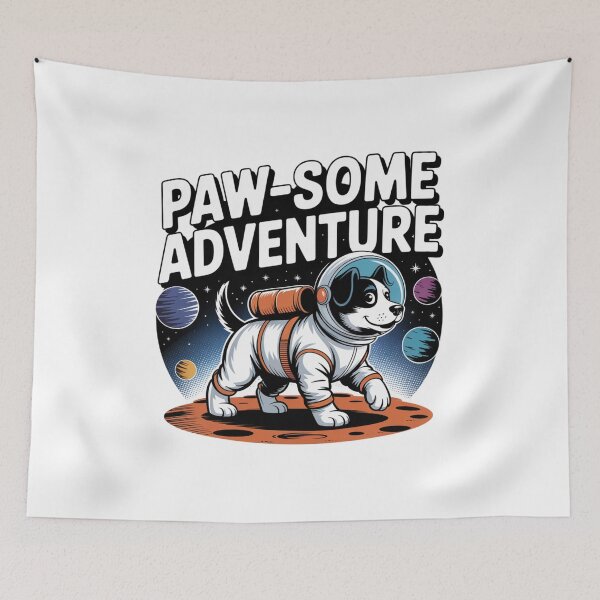 Item preview, Paw-some Adventure Cute Dog Astronaut Space Lover Gift designed and sold by chattsuede.