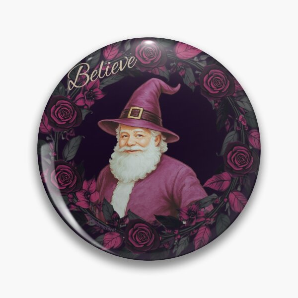 Item preview, Believe – Mulberry Witch Santa Christmas Rose Wreath Art by CarmaQuanTarot designed and sold by CarmaQuanTarot.