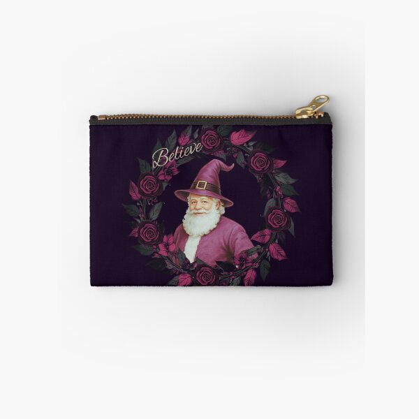 Item preview, Believe – Mulberry Witch Santa Christmas Rose Wreath Art by CarmaQuanTarot designed and sold by CarmaQuanTarot.
