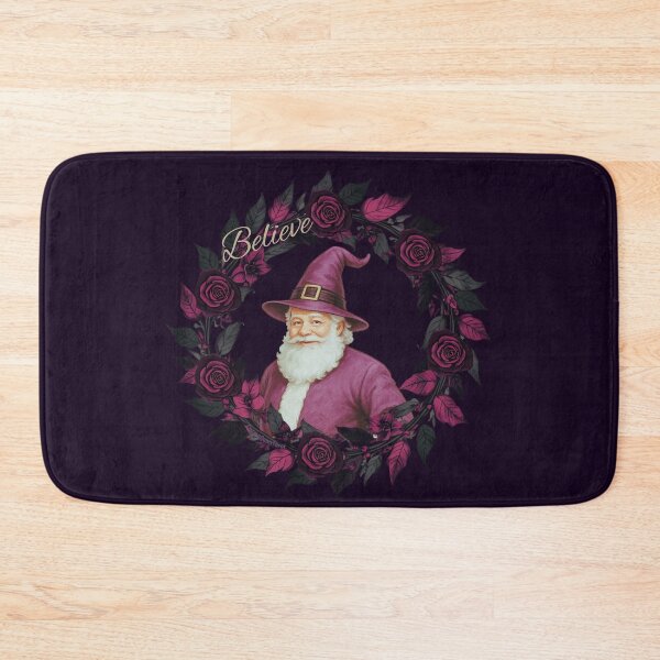 Item preview, Believe – Mulberry Witch Santa Christmas Rose Wreath Art by CarmaQuanTarot designed and sold by CarmaQuanTarot.