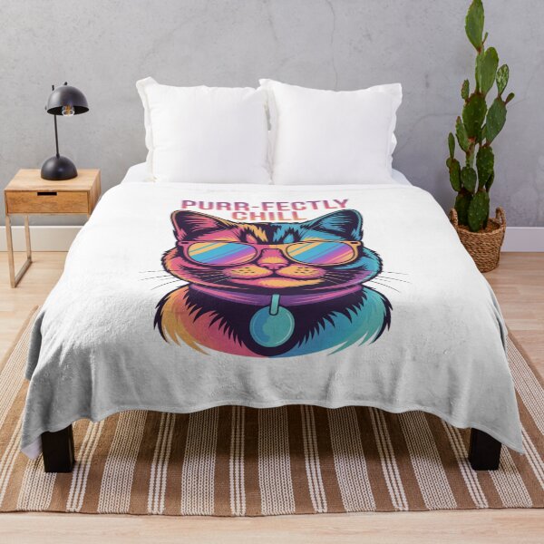 Item preview, Purrr-fectly Chill Retro Cat Vaporwave Aesthetic Gift designed and sold by chattsuede.