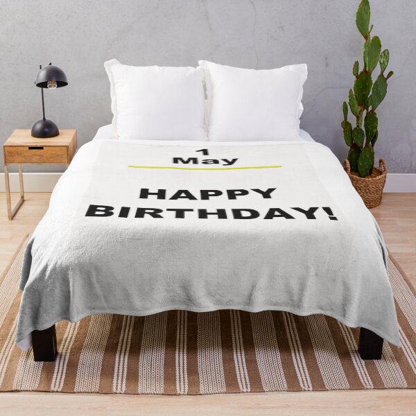 Item preview, Minimalist Happy Birthday Design — May 1 designed and sold by ariksworld.