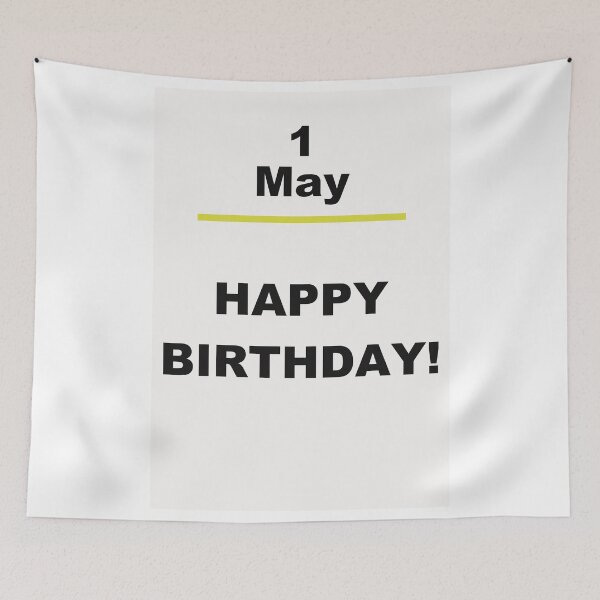 Item preview, Minimalist Happy Birthday Design — May 1 designed and sold by ariksworld.