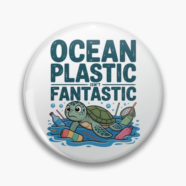 Item preview, Ocean Plastic Isnt Fantastic Sad Sea Turtle Environmental Gift designed and sold by chattsuede.