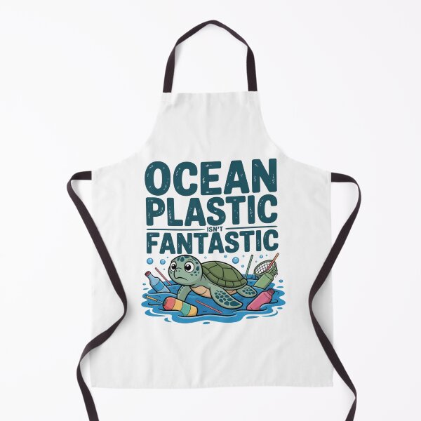 Item preview, Ocean Plastic Isnt Fantastic Sad Sea Turtle Environmental Gift designed and sold by chattsuede.