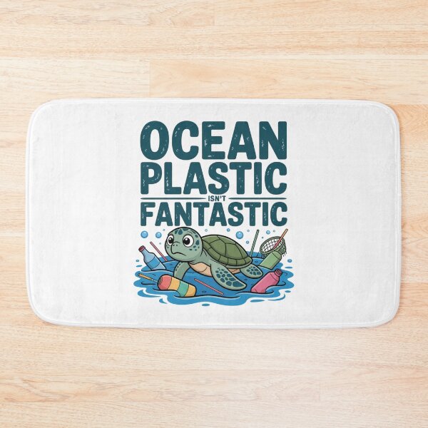 Item preview, Ocean Plastic Isnt Fantastic Sad Sea Turtle Environmental Gift designed and sold by chattsuede.