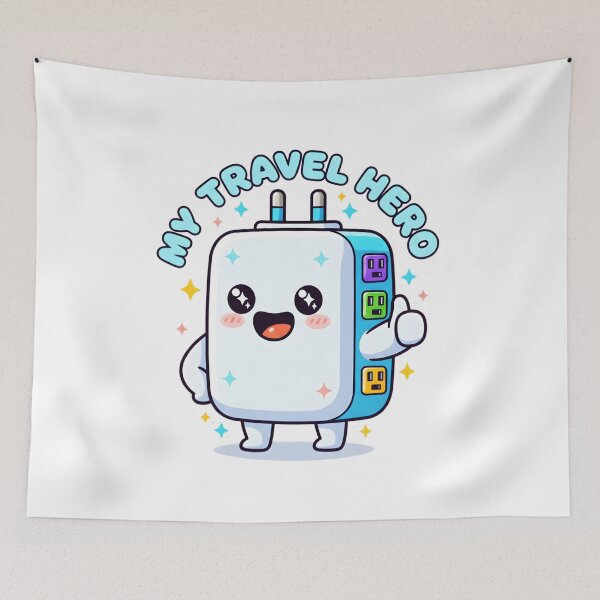 Item preview, My Travel Hero | Cute Universal Adapter designed and sold by Dakson Design - Fantasy Art.