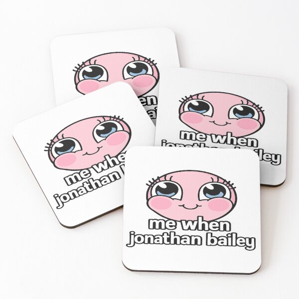 Item preview, Cute Blush Emoji Sticker – Me When Jonathan Bailey designed and sold by Gurjeetpixelart.