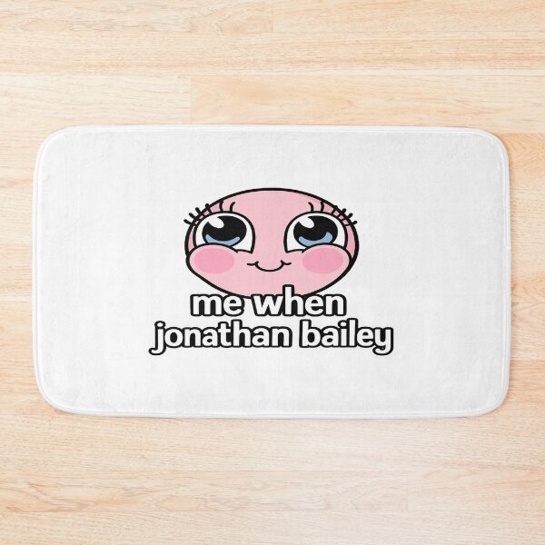 Item preview, Cute Blush Emoji Sticker – Me When Jonathan Bailey designed and sold by Gurjeetpixelart.