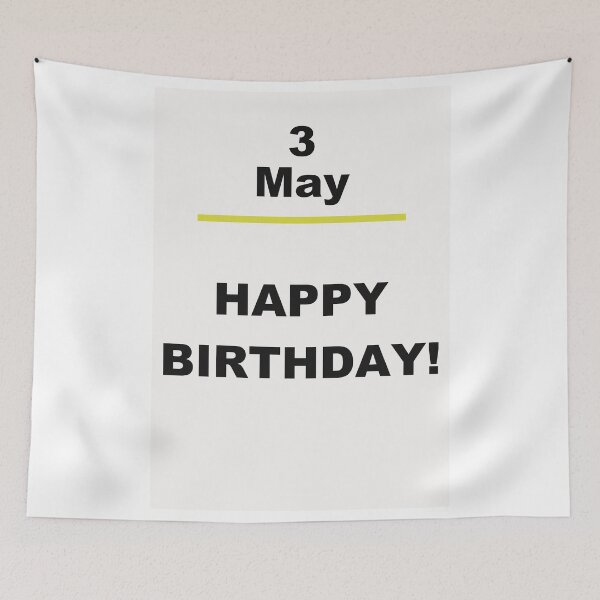 Item preview, Minimalist Happy Birthday Design — May 3 designed and sold by ariksworld.