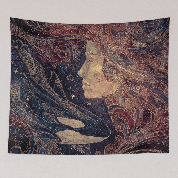 Item preview, Orca Totem & Cosmic Feminine – Mystical Spirit Animal Ocean Art designed and sold by Alaska Magick.