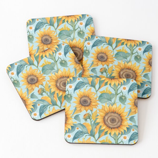 Item preview, Watercolor Floral Sunflowers Pattern  designed and sold by Victoria Riabov.