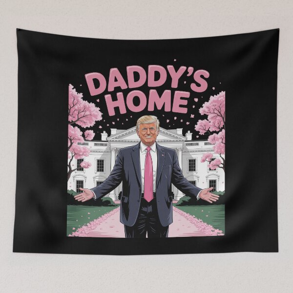 Item preview, Daddy's Home Shirt Funny 2024 Mens Womens Pink Daddys Home designed and sold by FortuneFull.