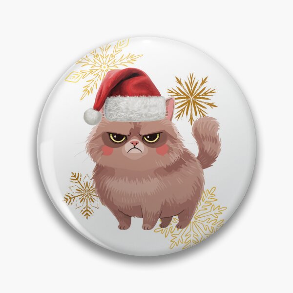 Item preview, Grumpy Cat in a Santa Hat – Christmas Illustration designed and sold by iamKRUK.