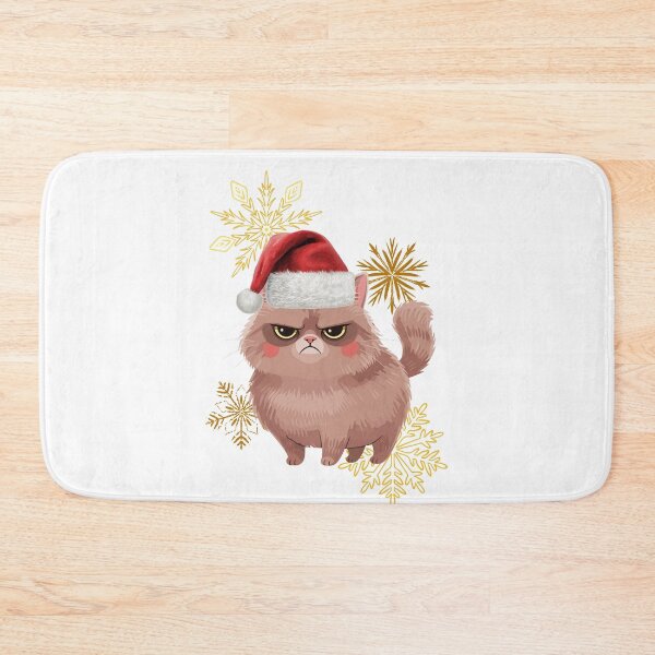 Item preview, Grumpy Cat in a Santa Hat – Christmas Illustration designed and sold by iamKRUK.