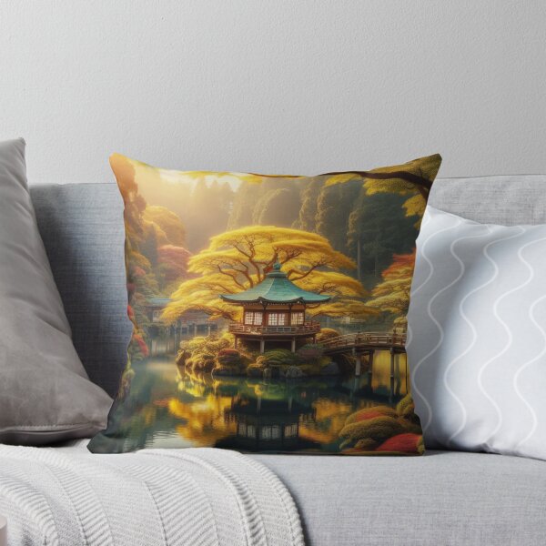 Item preview, Golden Serenity: An Autumn Japanese Garden designed and sold by IraBum.