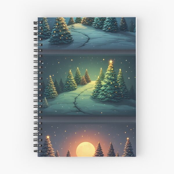 Item preview, Winter landscapes with Christmas trees and stars designed and sold by Mianku | Für das Leben.