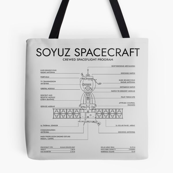 Item preview, Soyuz Spacecraft (White Stencil-No Background) designed and sold by BGALAXY.