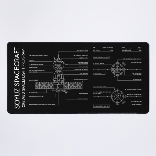 Item preview, Soyuz Spacecraft (White Stencil-No Background) designed and sold by BGALAXY.