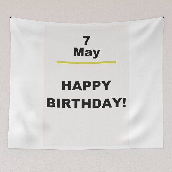 Item preview, Minimalist Happy Birthday Design — May 7 designed and sold by ariksworld.