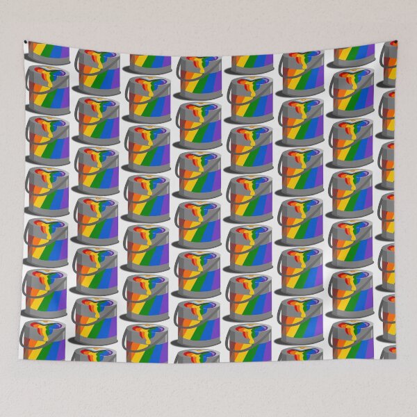 Item preview, Proud Paint Pride Flag in a Bucket designed and sold by HarveyHandcraftsandDesigns.
