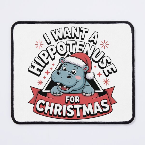 Item preview, Christmas Math Humor Playful Hippotenuse Hippo Gift designed and sold by chattsuede.
