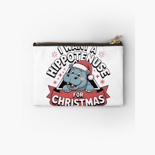 Item preview, Christmas Math Humor Playful Hippotenuse Hippo Gift designed and sold by chattsuede.