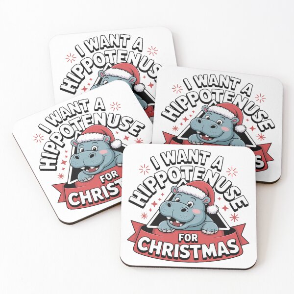 Item preview, Christmas Math Humor Playful Hippotenuse Hippo Gift designed and sold by chattsuede.