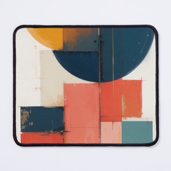 Item preview, Bauhaus Rhythm: Pure Geometric Harmony in Teal, Coral and Midnight Navy designed and sold by mrpuchleitner.
