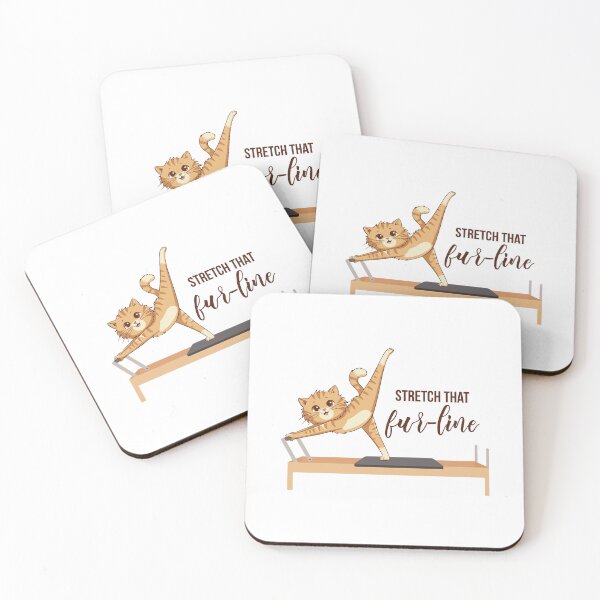 Item preview, Cute Pilates Cat – “Stretch that fur-line ” designed and sold by sashica.