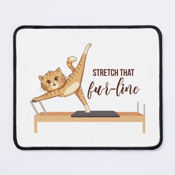 Item preview, Cute Pilates Cat – “Stretch that fur-line ” designed and sold by sashica.
