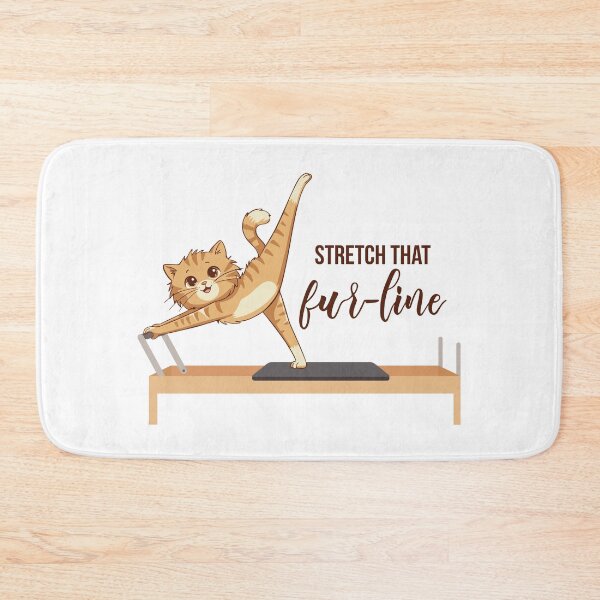 Item preview, Cute Pilates Cat – “Stretch that fur-line ” designed and sold by sashica.