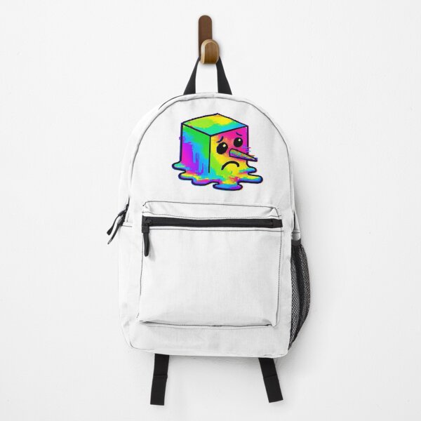 Item preview, Glitch Art Melting Snowman Geometry Cube Neon Aesthetic Holiday designed and sold by The Glitch Garden.