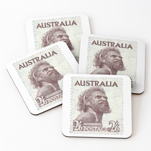 Item preview, Australia Aborigine Vintage Postage Stamp designed and sold by red-amber65.