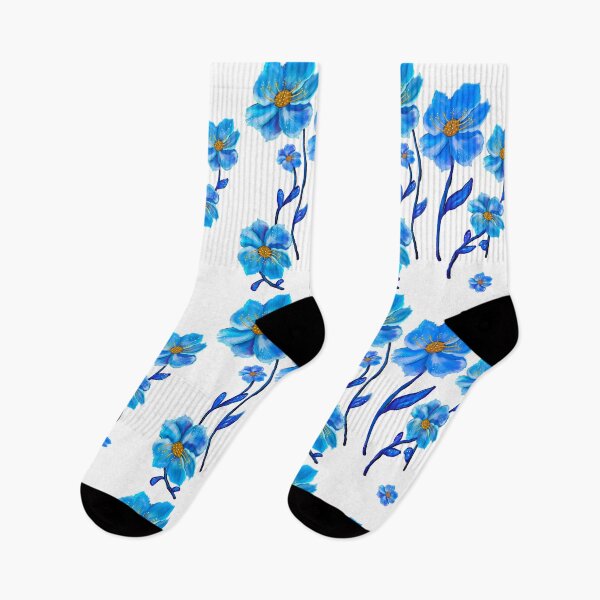 Item preview, Whimsical Blue & Purple Wildflower Aesthetic Garden Art designed and sold by Artonmytee.