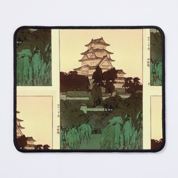 Item preview, Himeji Castle in the Evening Style 2 by Yoshida Hiroshi : Tranquil Japanese Poster designed and sold by artofuniverse.